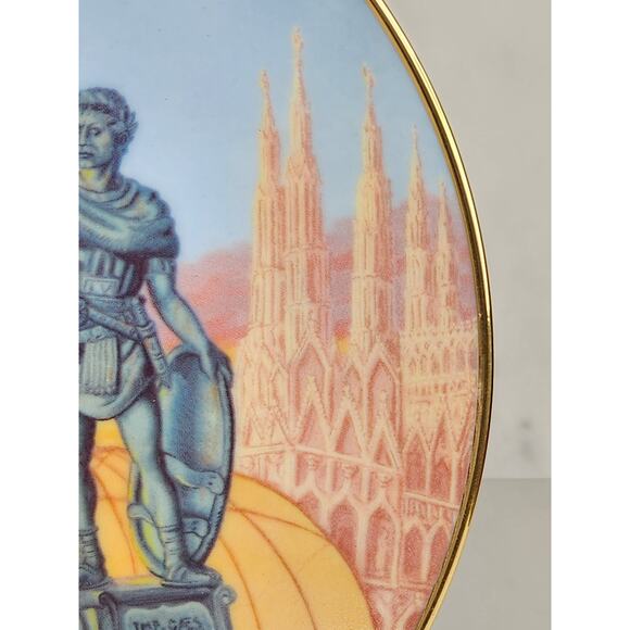 The Vision Of Leonardo Man's Dream Of Flight Year 1982 Plate 8 1/2" Wall Decor - Picture 7 of 15